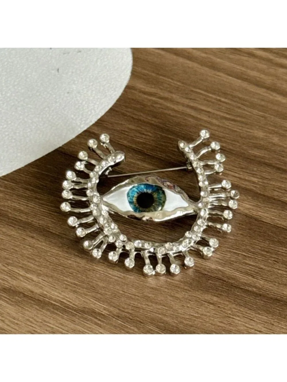 Silver Eye Brooch  Q599